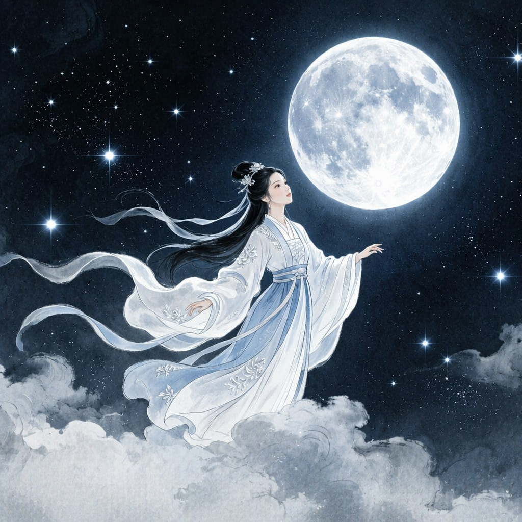 Chang'e Flying to the Moon