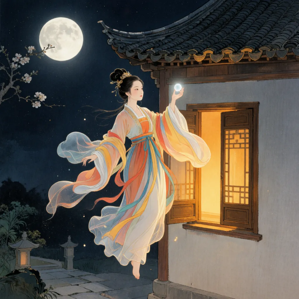 Chang'e Flying to the Moon