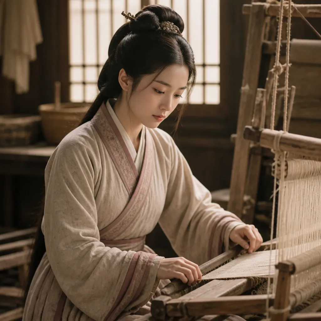 Liu Lanzhi at the Loom