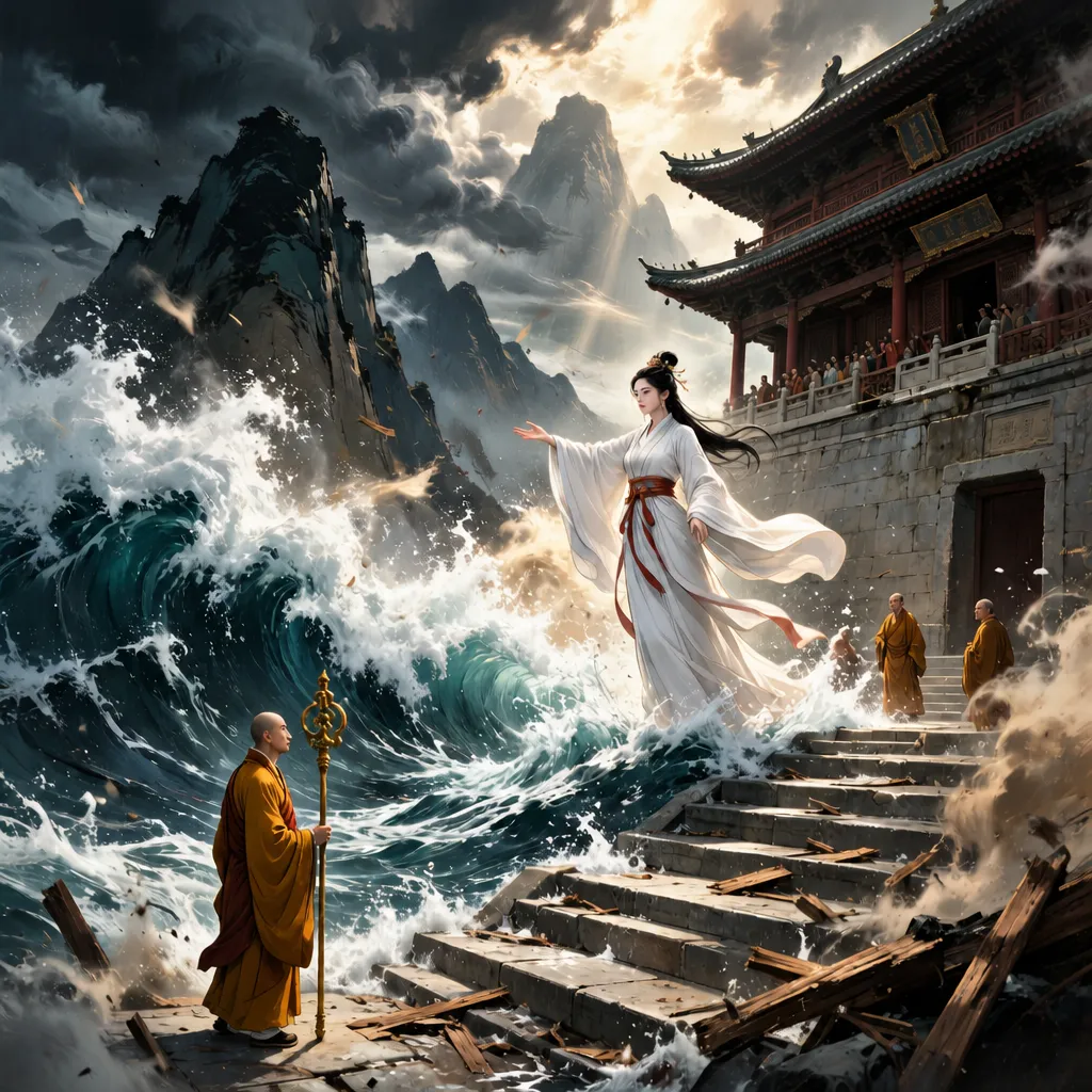 Flooding Golden Mountain Temple
